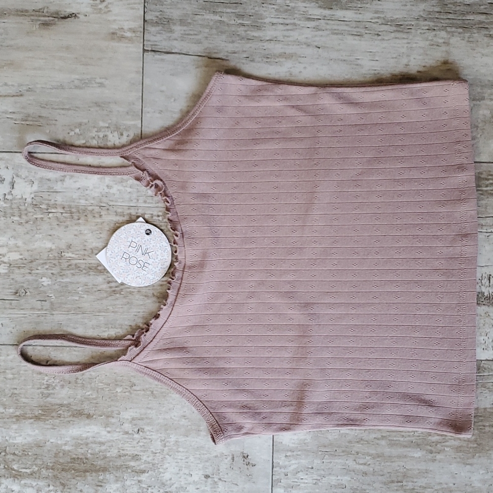 Pink Rose Cropped Tank